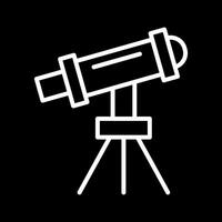 teleskop på stå vektor ikon