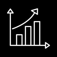 Vektorsymbol für steigende Statistiken vektor