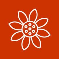 Symbol für Sonnenblumenvektor vektor