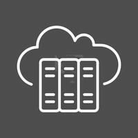 Cloud-Bibliotheksvektorsymbol vektor