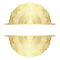 årgång lyx gyllene mandala arabesk islamic mönster för bröllop inbjudan kort i guld ramadan transparent bakgrund vektor