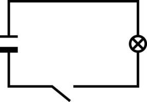 elektrisk nuvarande strömma linje diagram vektor