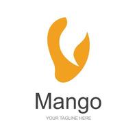 Mango Logo, Obst Design einfach minimalistisch Stil, Obst Saft Vektor, Symbol Symbol Illustration vektor