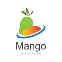 Mango Logo, Obst Design einfach minimalistisch Stil, Obst Saft Vektor, Symbol Symbol Illustration vektor