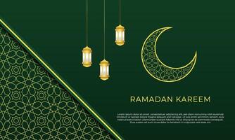 modern Luxus Grün Gradient islamisch Hintergrund mit Muster Ornament dekorativ vektor