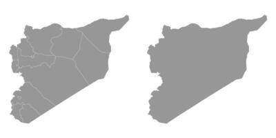 Syrien Karte mit administrative Abteilungen. Vektor Illustration.