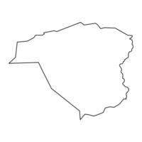 nordlig liech stat Karta, administrativ division av söder sudan. vektor illustration.