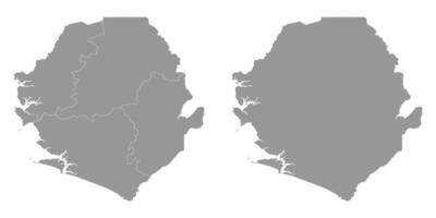 Sierra leone Karte mit Provinzen, administrative Abteilungen. Vektor Illustration.