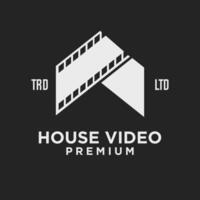 hus Hem studio filma bio video logotyp ikon design illustration vektor