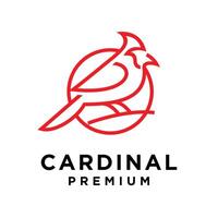 Kardinal Vogel modern einfach Logo Design vektor