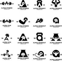 Fitnessstudio Fitness Brief ein Logo Symbol Design vektor