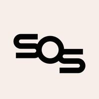 sos brev monogram logotyp design illustration vektor