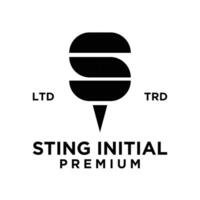 s sting brev logotyp ikon design vektor