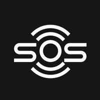 sos brev monogram logotyp design illustration vektor