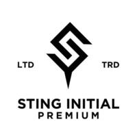 s sting brev logotyp ikon design vektor