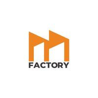 Hem byggnad fabrik silhuett logotyp vektor