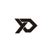 Brief xd Pfeil geometrisch einfach Logo Vektor