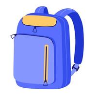 ryggsäck. fotgängare ryggsäck för turism, camping, skola och berg gående. hand dragen vektor isolerat illustrationer