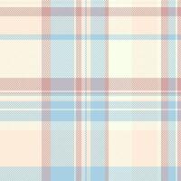 prüfen Hintergrund Plaid von Vektor Tartan Textur mit ein nahtlos Stoff Textil- Muster.