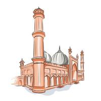 jama Masjid, Moschee von Delhi, Indien vektor