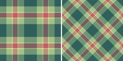 Textur Muster Textil- von Hintergrund Plaid Stoff mit ein nahtlos prüfen Vektor Schottenstoff. einstellen im Essen Farben. elegant Tischdecken zum Besondere Gelegenheiten.