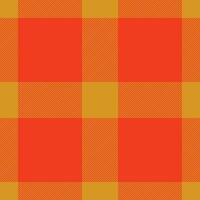 pläd sömlös mönster i orange. kolla upp tyg textur. vektor textil- skriva ut.