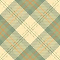 Wachstuch Muster Plaid Vektor, 50er Jahre Textur Tartan Stoff. Rock Textil- prüfen Hintergrund nahtlos im Pastell- und Mokassin Farben. vektor