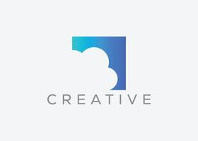 kreativ och minimal moln vektor logotyp design mall. moln logotyp