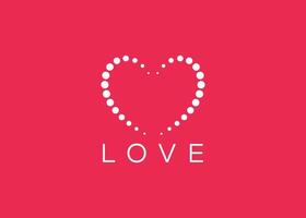 minimalistisch Liebe Logo Design Vektor Vorlage. kreativ rot Herz gestalten Logo