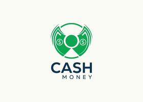minimalistisch Geld Logo Design Vektor Vorlage. Kasse Geld zum Geschäft Finanzen Vektor. Geld investieren Logo