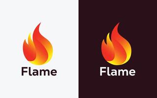 minimalistisch Feuer Flamme Logo Design Vektor Vorlage. modern bunt Feuer Flamme Vektor. Kamm, ingle Logo.