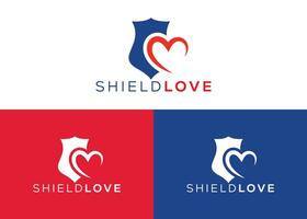 minimalistisch Schild Liebe Logo Design Vektor Vorlage. bewachen und Liebe Vektor
