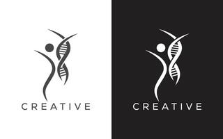 minimal Menschen DNA Vektor Logo. Logo. genetisch und Mann Logo