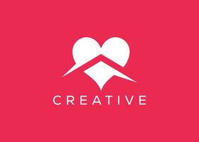 minimalistisch Liebe Logo Design Vektor Vorlage. kreativ rot Herz gestalten Logo