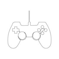 kontinuierlich Single Linie Zeichnung von Spiel Regler Joysticks oder Gamepads Vektor Kunst Illustration