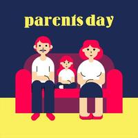 glücklich Eltern Tag Illustration Hintergrund vektor