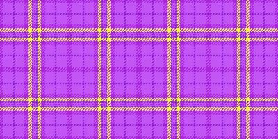 grungy nahtlos Hintergrund Stoff, viktorianisch Vektor prüfen Textil. heiter Plaid Textur Tartan Muster im lila und Limette Farben.