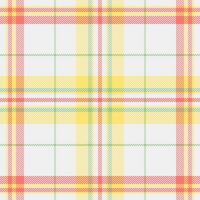 sommar mönster pläd tyg, vävd vektor kolla upp tartan. picknick bakgrund textil- sömlös textur i vit och röd färger.