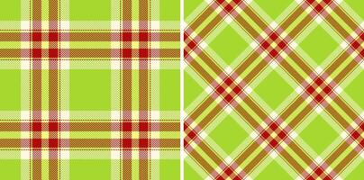 nahtlos Tartan Textur von Vektor Stoff Textil- mit ein Plaid Muster Hintergrund überprüfen.