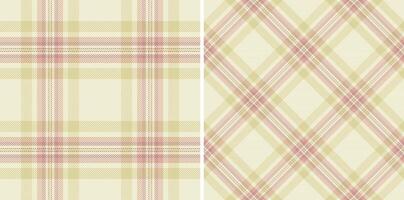 Textil- Hintergrund Stoff von prüfen Vektor Textur mit ein Muster Plaid Tartan nahtlos.