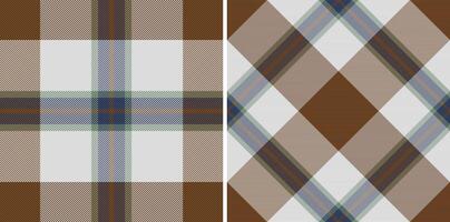 nahtlos Muster Plaid von Hintergrund prüfen Tartan mit ein Textil- Stoff Vektor Textur.