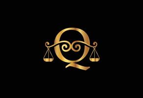 niedrig Feste Logo mit letztere q Vektor Vorlage, Gerechtigkeit Logo, Gleichwertigkeit, Beurteilung Logo Vektor Illustration