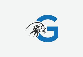 hoch Qualität Illustration von ein Adler Kopf mit letztere G zum Logo und Symbole vektor