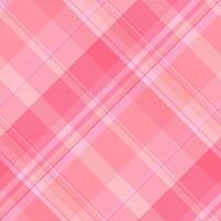 repetitiv Vektor Hintergrund Textil, Beliebt Tartan Plaid Muster. Netzwerk Textur Stoff nahtlos prüfen im rot und Licht Rosa Farben.