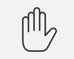 hand gest ikon linje enkel trendig design. vektor