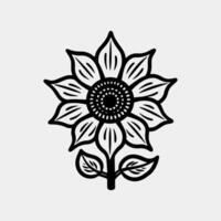 Sonnenblume Symbol Vektor Illustration Design.