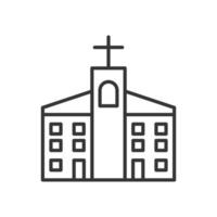 Kirche Gliederung Symbol Pixel perfekt zum Webseite oder Handy, Mobiltelefon App vektor