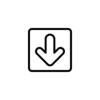 släppa ner ikon eller logotyp design isolerat tecken symbol vektor illustration - hög kvalitet linje stil vektor ikon