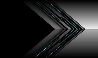 abstrakt grau metallisch Blau Licht Digital Leistung Pfeil Richtung futuristisch Stil geometrisch Design modern Technologie kreativ Hintergrund Vektor