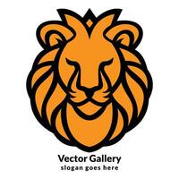 Löwen-Maskottchen-Logo-Design vektor